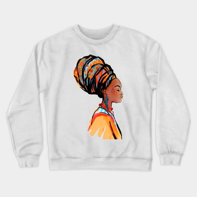 Black Woman Crewneck Sweatshirt by ameristar